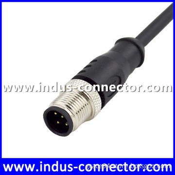 Equivalent to antenna bulkhead waterproof m12 a code 4 pin male aerial bundle connector cable